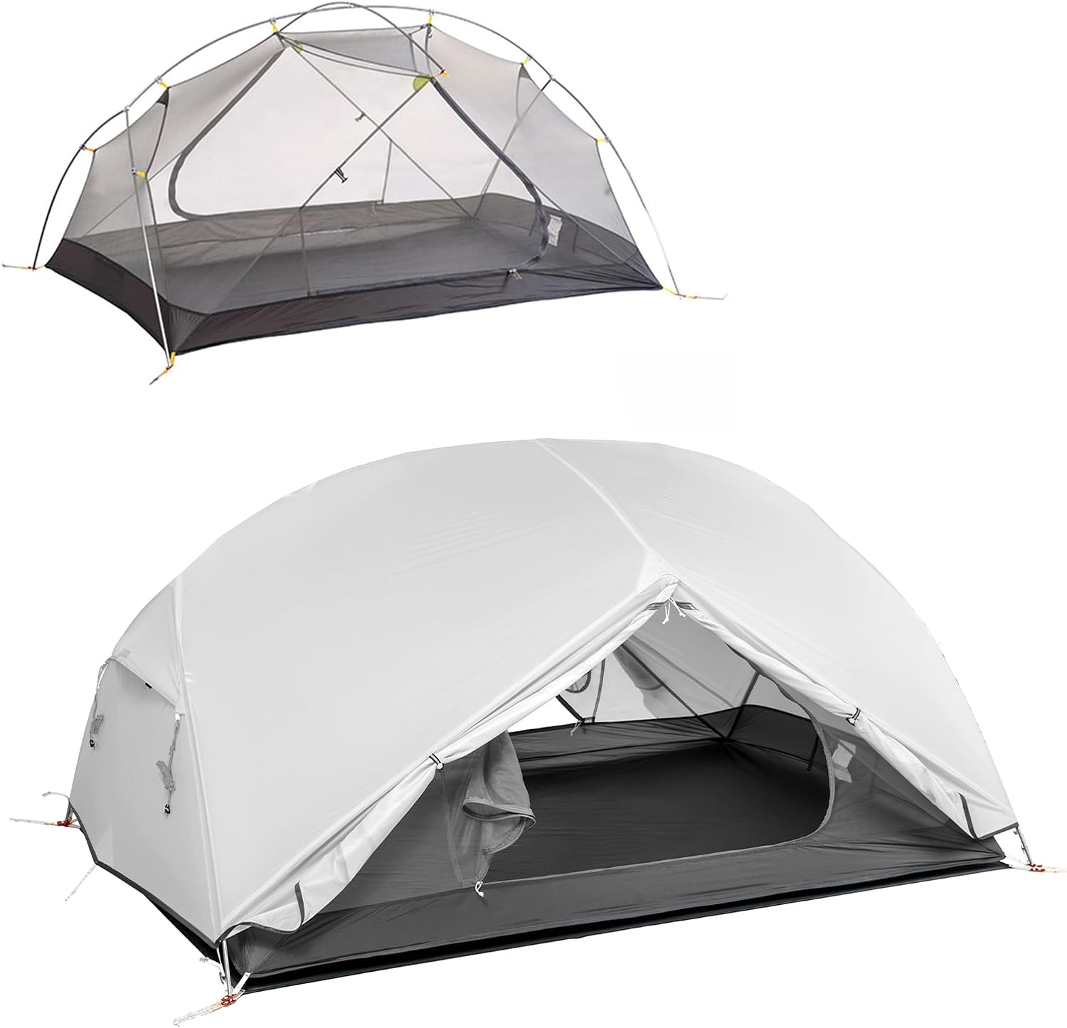 2 Person Backpacking Tent, Ultralight, Double Layer, Pop-Up, Freestanding, Waterproof