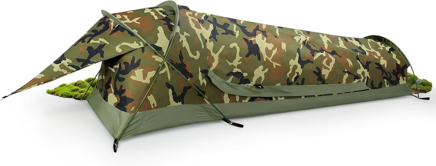 Ultralight Single Bivy Tent, Waterproof, 1 Person, for Camping, Hiking, Backpacking, Hunting