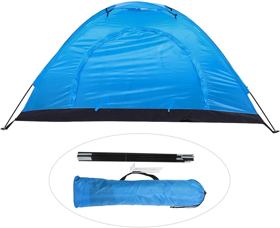Single Person Waterproof Tent, Lightweight, with Round Door, Skylight, for Fishing, Climbing