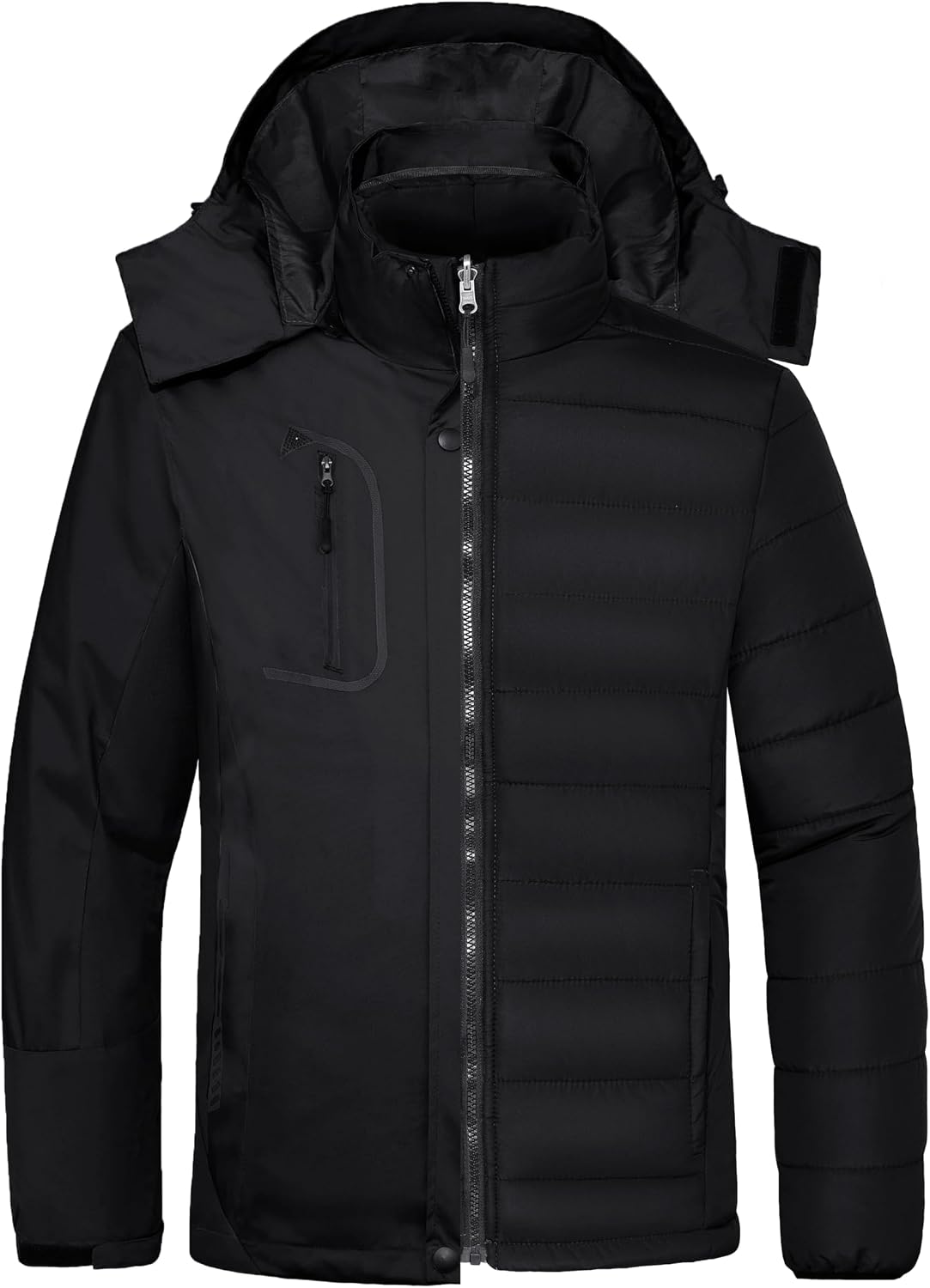 Men's 3-in-1 Waterproof Ski Jacket, Warm Winter Snow Coat, Puffer Rain Jacket