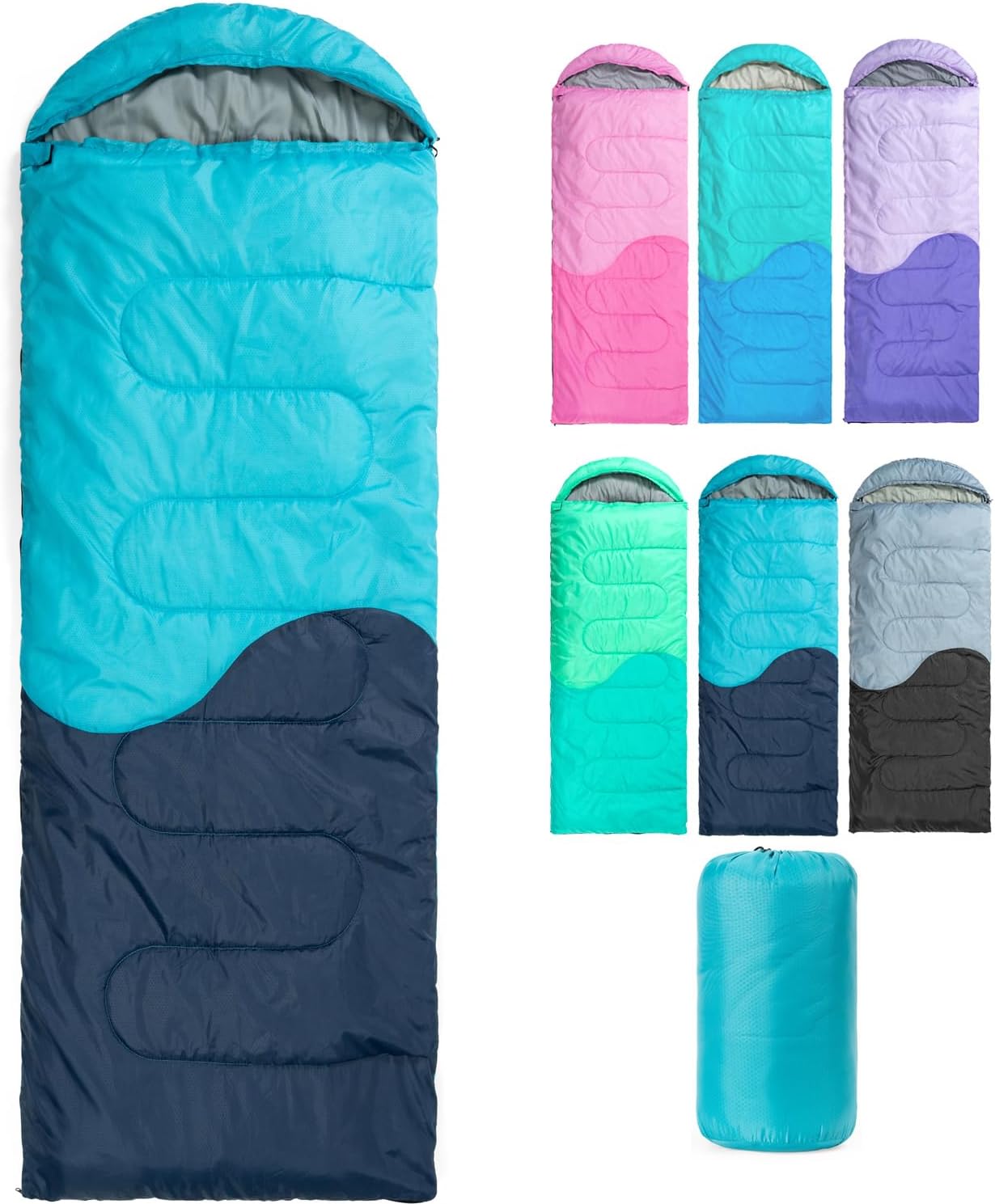 Lightweight 3-Season Sleeping Bag with Compression Sack