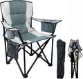 Heavy-Duty Camping Chair, 600D Oxford Cloth Portable Folding Chair with Extra Wide Armrests
