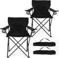 Folding Camping Chair Set, Large Portable Lawn Chair, 275 lbs Load Capacity