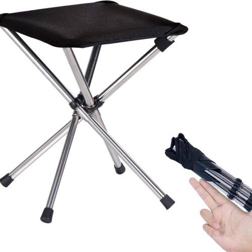Telescopic Compact Folding Stool with Bag
