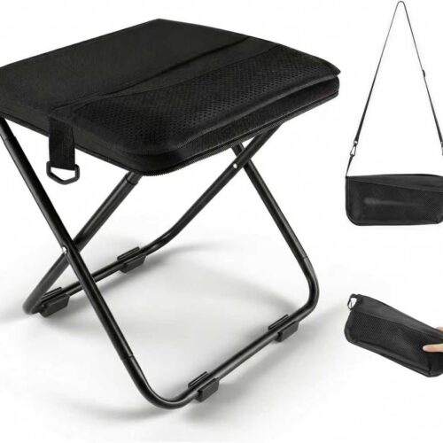 12-Inch Black Pocket Chair with Pockets