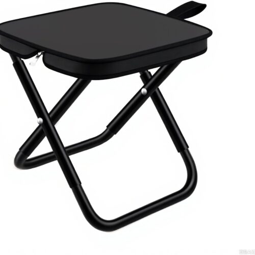 2-Pack Black Large Folding Camping Stools