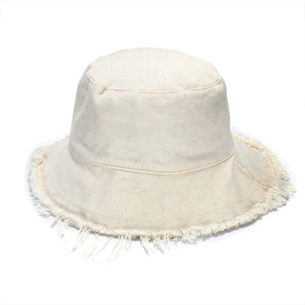 Women Cotton Wide Brim Bucket Hat Casual